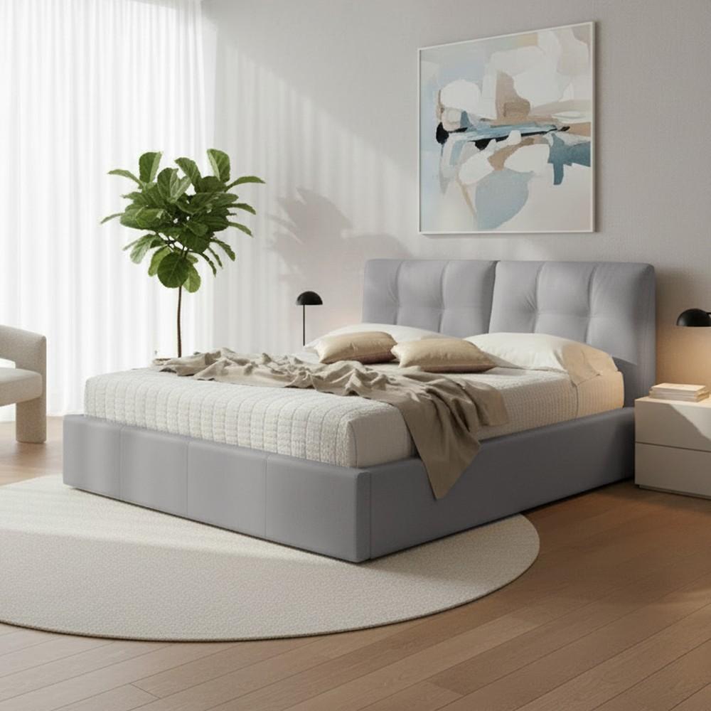 Letto matrimoniale con contenitore Melia grigio Soro 90