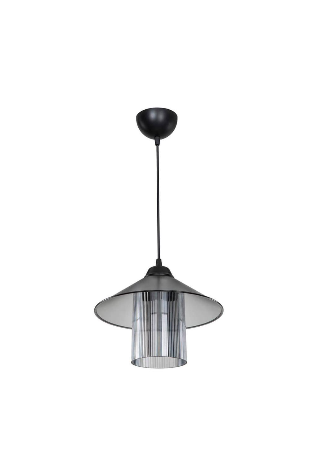Lampada da soffitto Inka ASZ1463 con paralume in plastica fum&eacute;
