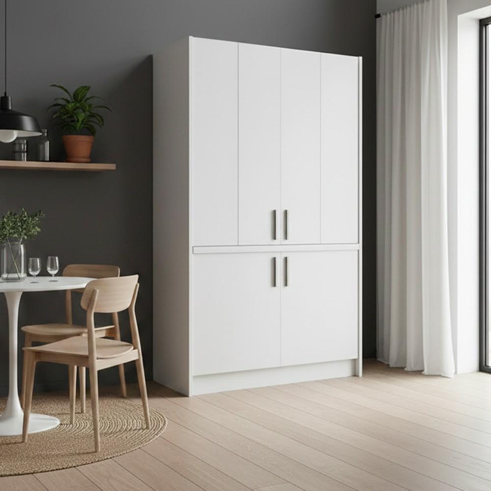 Cucina monoblocco Fold struttura e ante a libro bianco