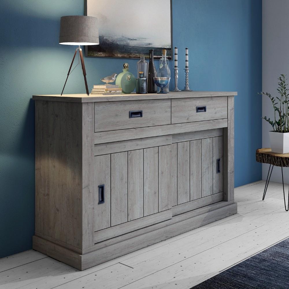 Madia AnthonyIII 52 con 2 ante scorrevoli e 2 cassetti colore ancona oak stile shabby