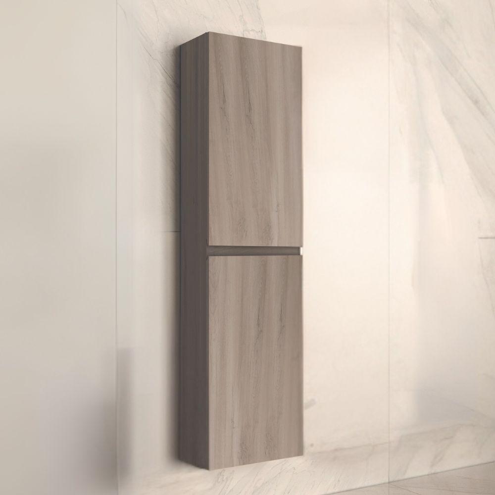 Colonna bagno sospesa Londres con due ante colore rovere grigio