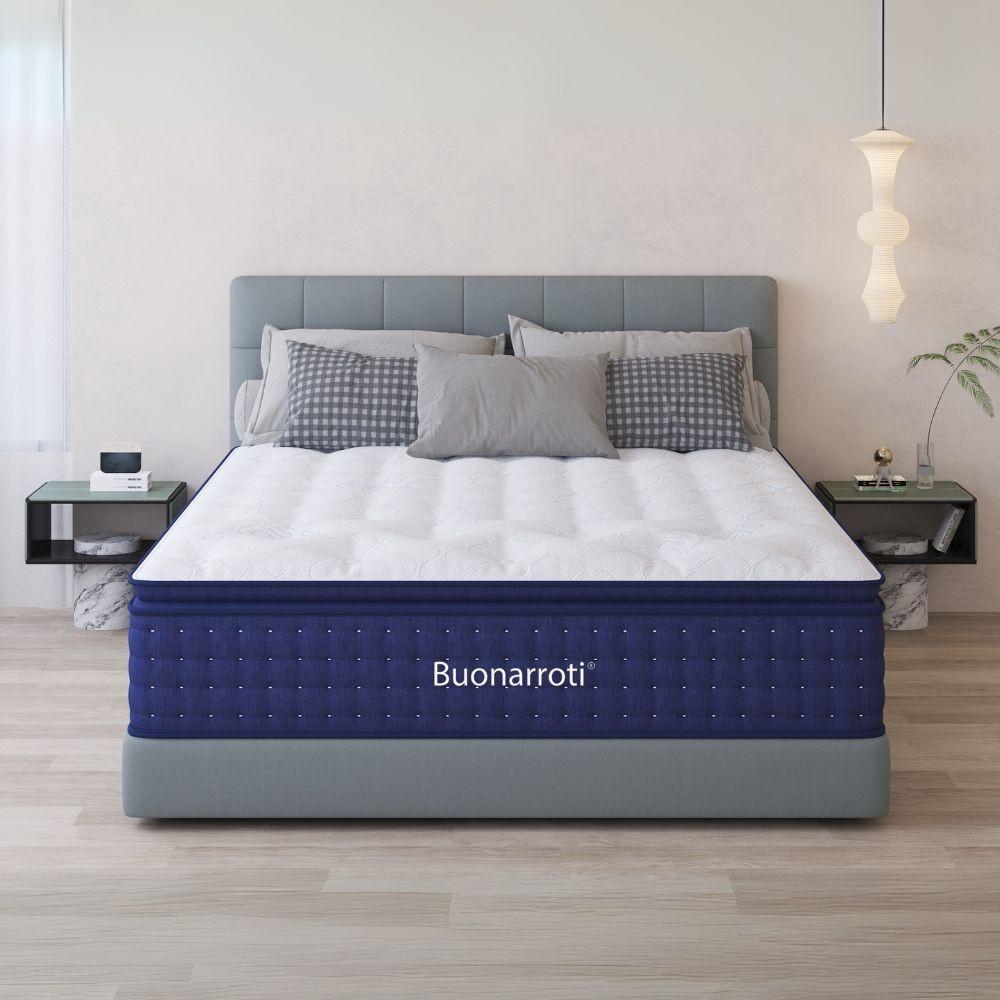 Materasso matrimoniale Atria in memory foam, con tessuto a maglia e molle insacchettate 160x190x33 cm.