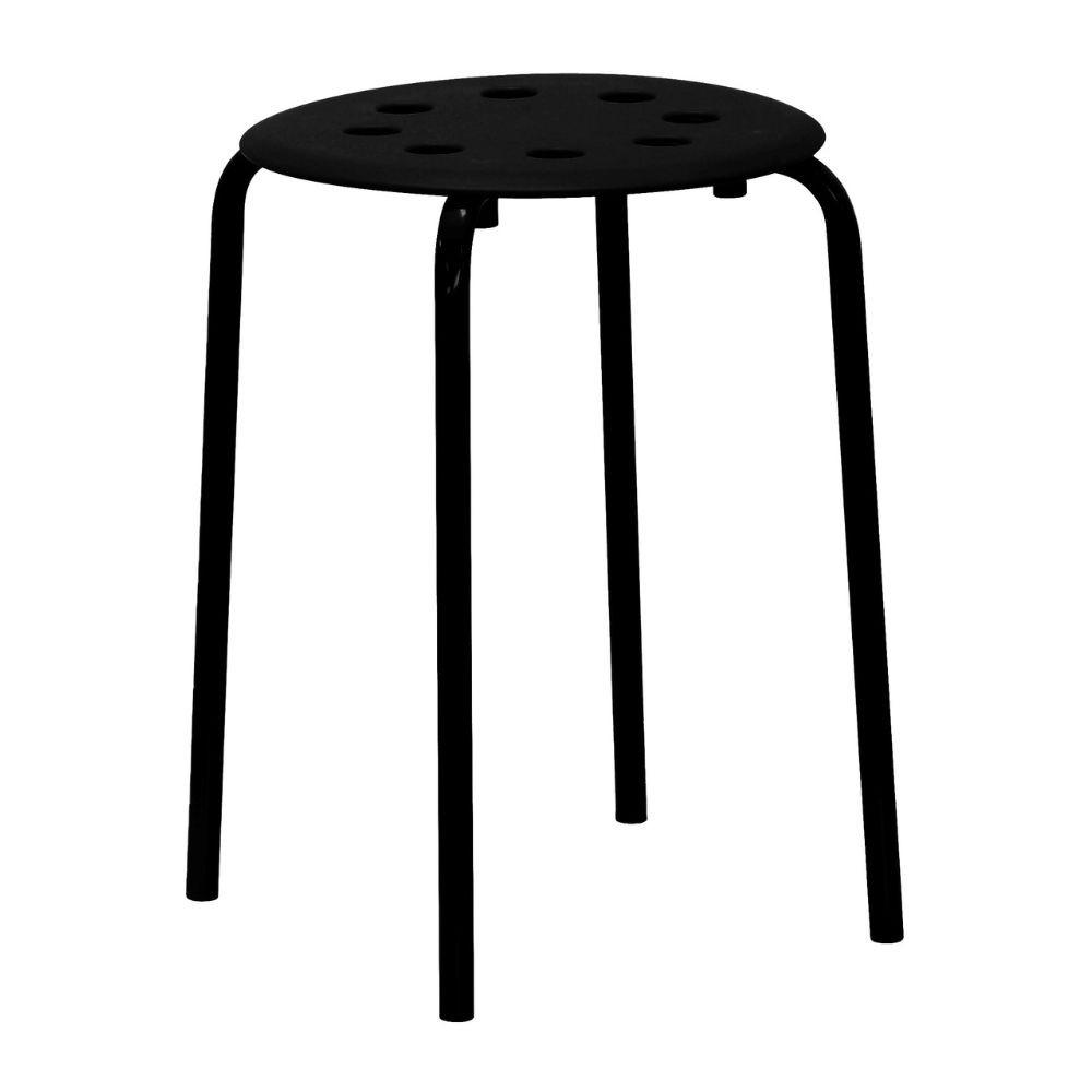 Sgabello in metallo H2008 colore nero con gambe nere