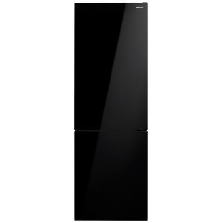 Frigorifero combinato Sharp SJNBA31IEBGD 331 lt No Frost con estetica glass nero classe D