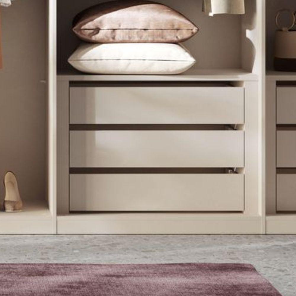 Cassettiera interna per armadio Londra in finitura cashmere