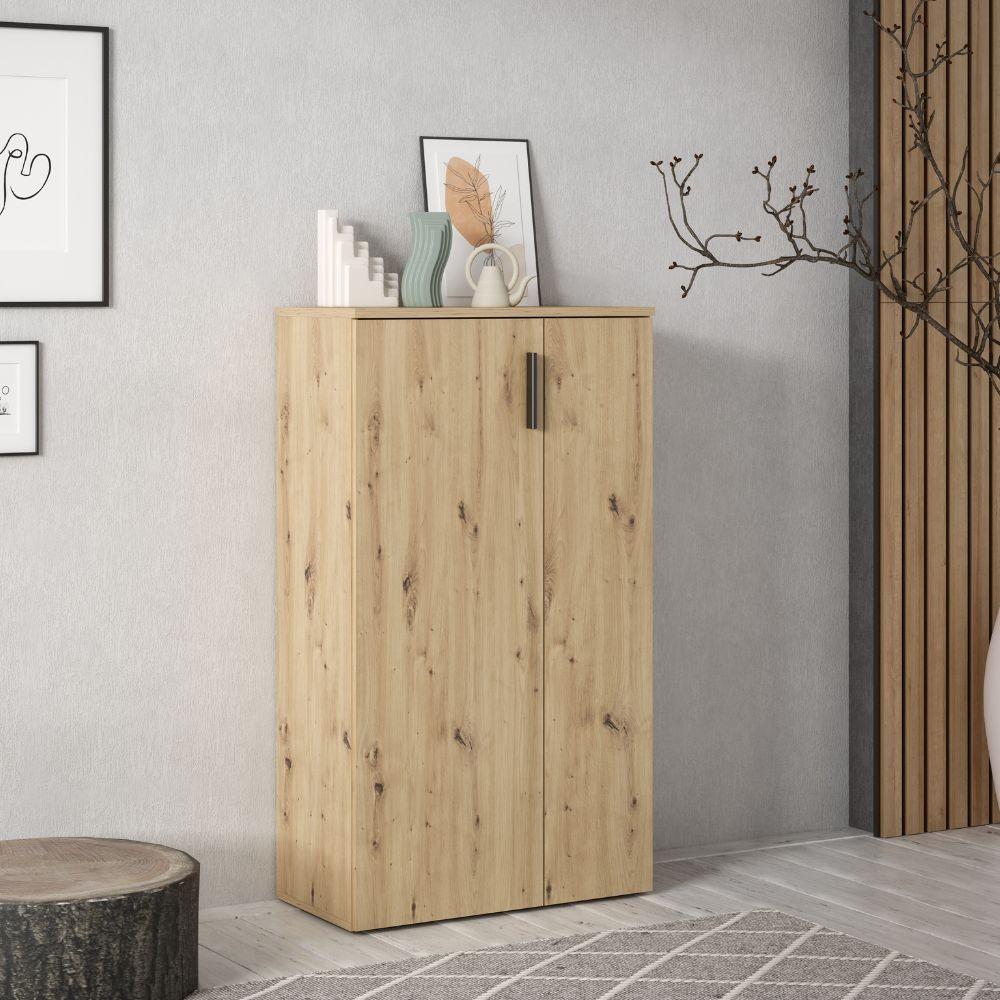 Mobile multiuso Lucio 2 ante H 120cm. colore rovere