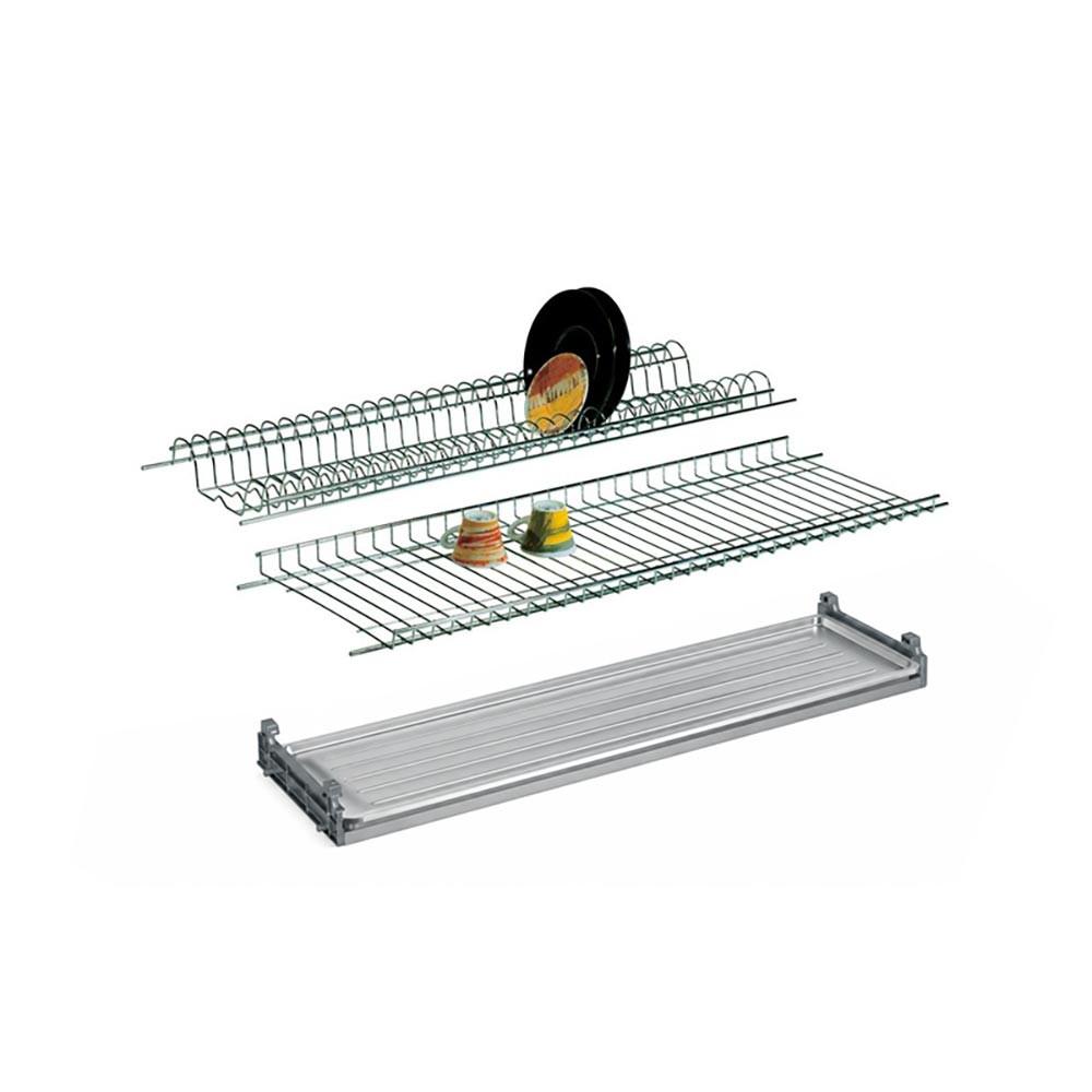 Scolapiatti incasso pensili da 80 cm. con telaio in alluminio regolabile