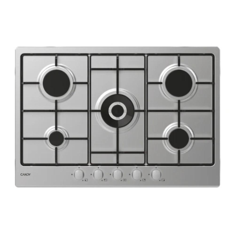 Piano cottura a gas Candy CHW74WX 5 fuochi 75 cm. inox