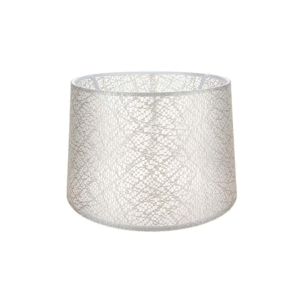 Paralume Deco ASZ1182 in PVC effetto tessuto crema motivo ricamo