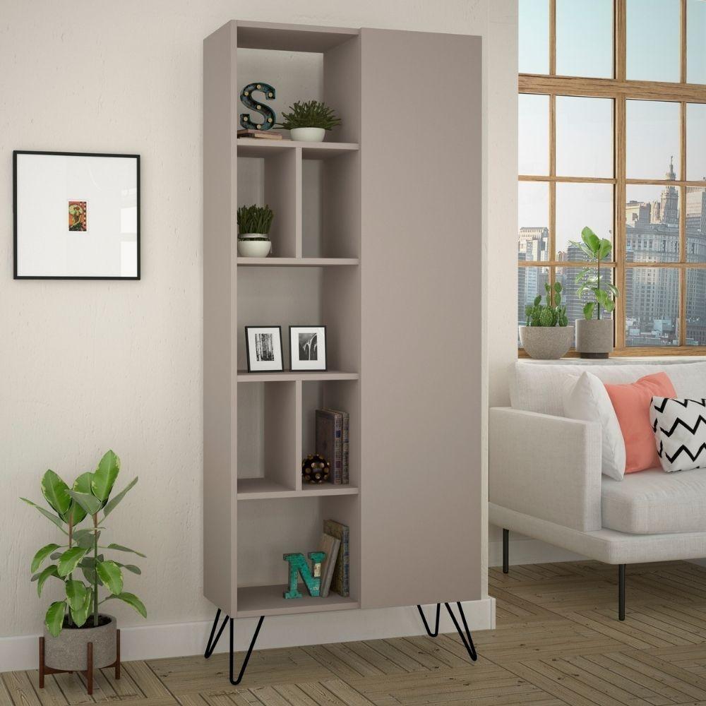 Libreria Jedda tortora con anta  80,6x191