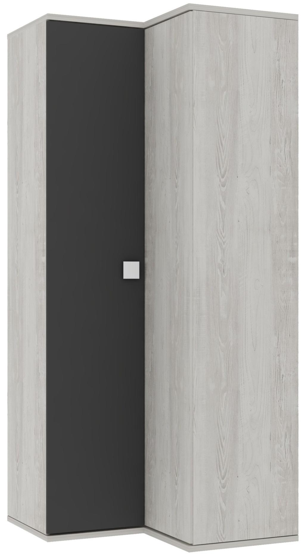 Armadio 98x96x223h angolare bianco consumato antracite