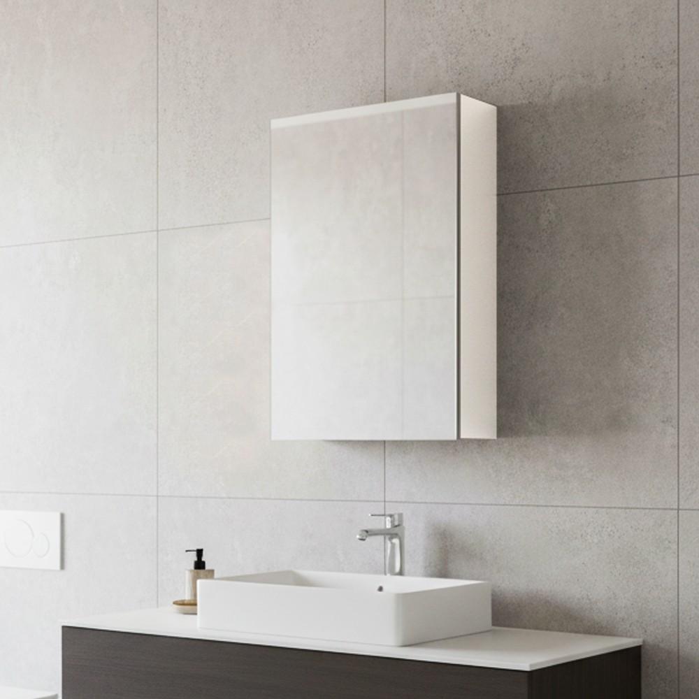 Pensile bagno bianco Solo2 con specchio anta reversibile
