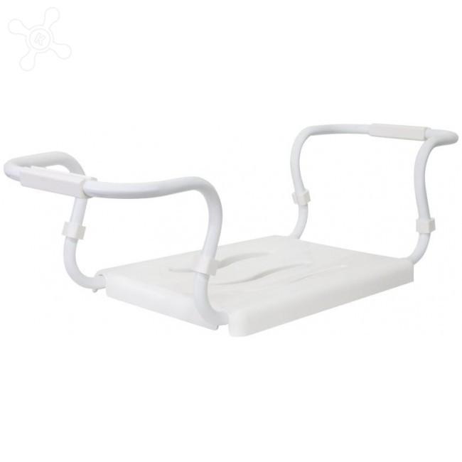 Sedile per vasca per disabili regolabile in acciaio verniciato bianco