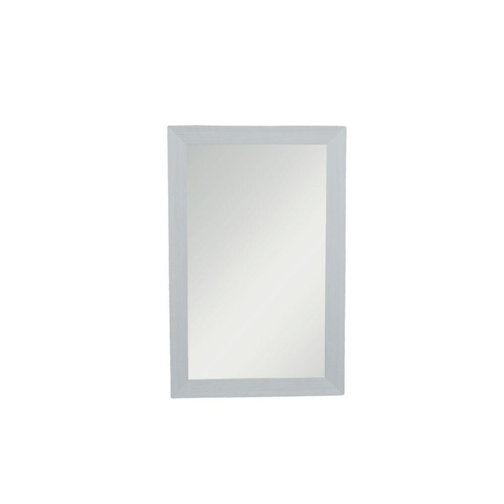 Specchio rettangolare Alba 55x85 cornice bianco larice