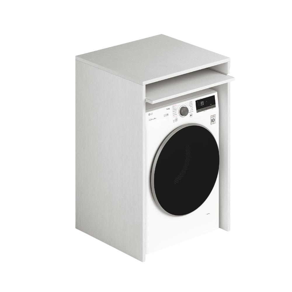 Laundry coprilavatrice in legno 71x65x105 bianco frassinato