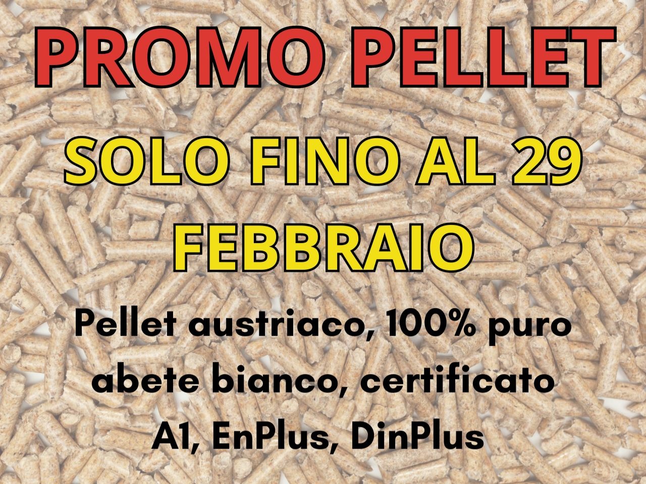 PROMO PELLET, SOLO FINO AL 29 FEBBRAIO