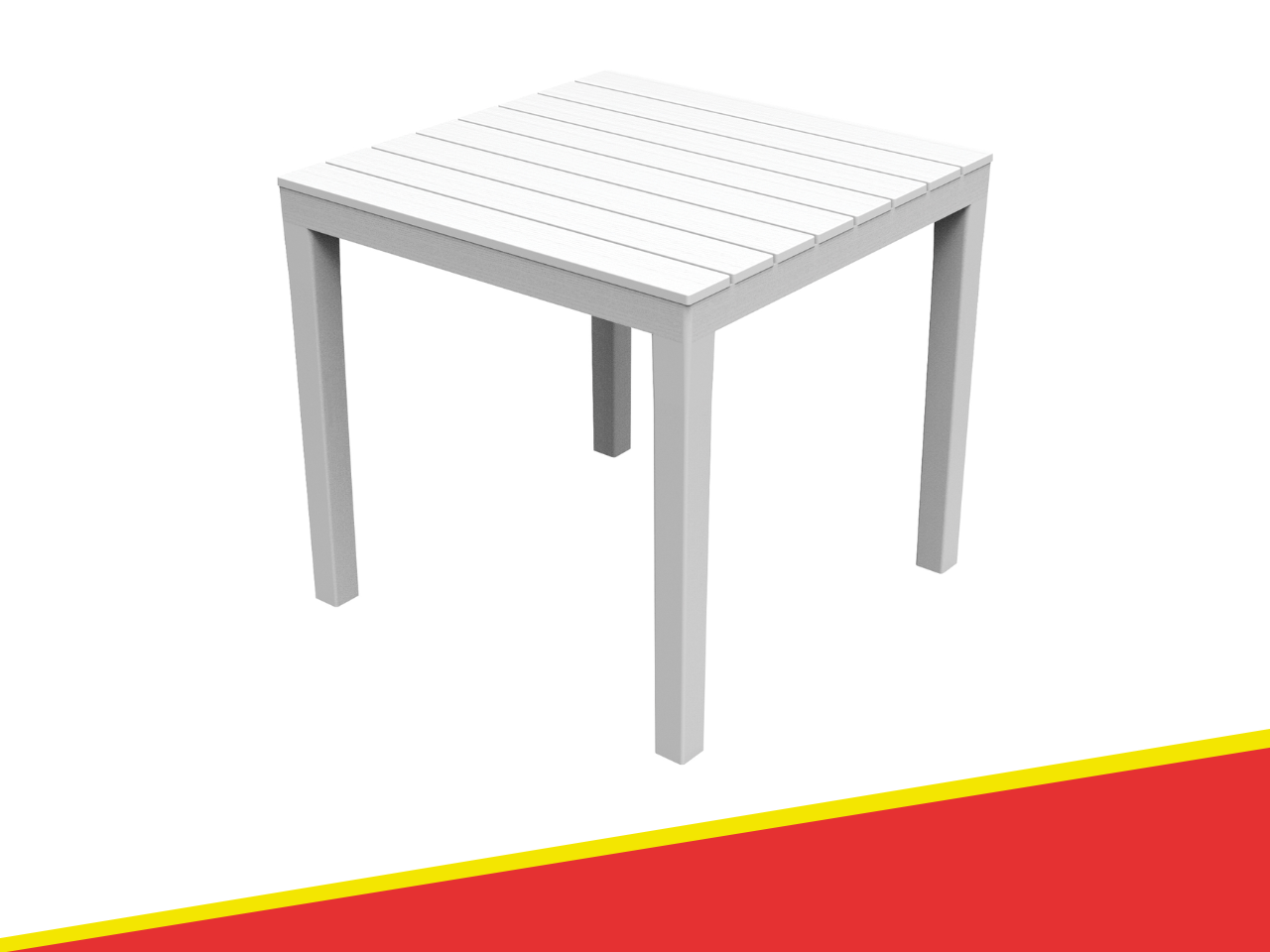 913999 - TAVOLO DA ESTERNO BALI BIANCO 78x78CM