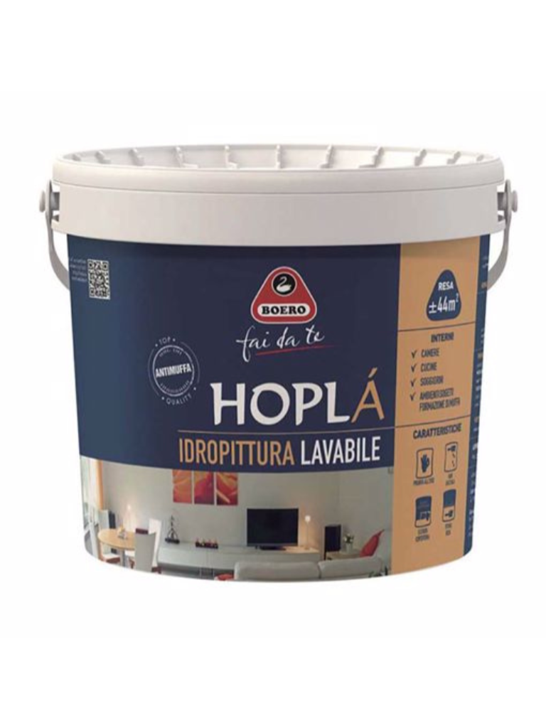 Hoplà idropittura lavabile antimuffa Boero (057564 - 830914 - 815397)