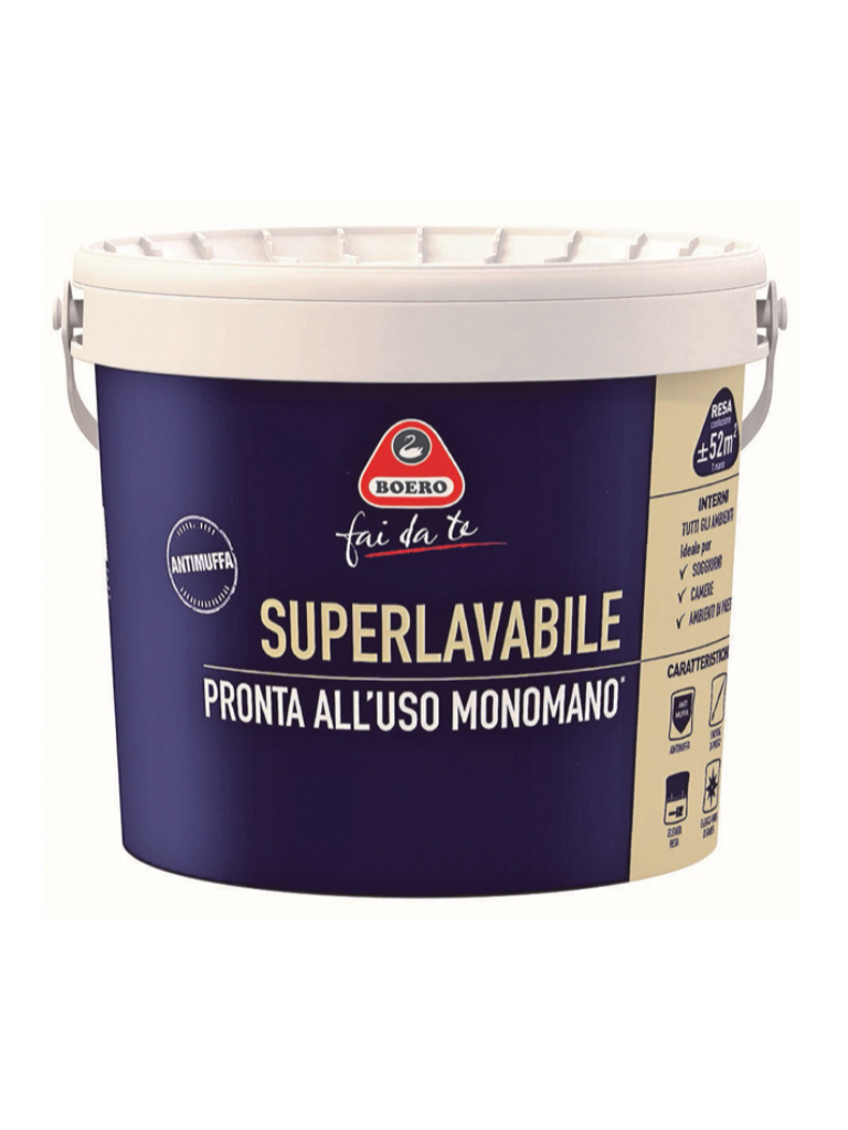 Idropittura superlavabile pronta all'uso monomano Boero (141181 - 441113)