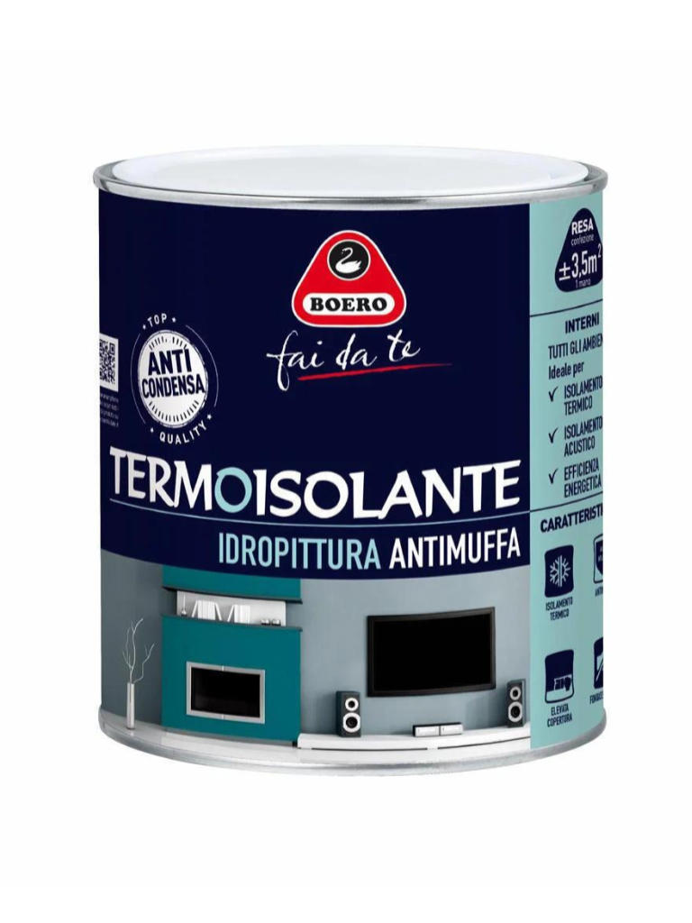 Idropittura termoisolante antimuffa e anticondensa Boero (226990 - 218728 - 618575)